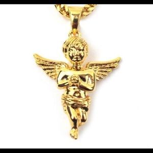 18k Gold Angel Pendent